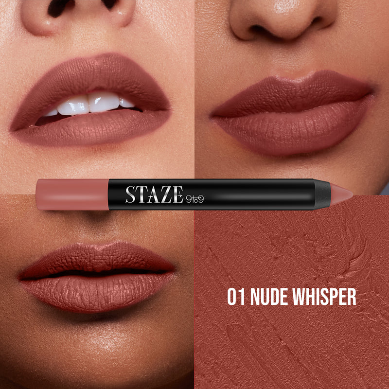 Pout On Lip Crayon - 01 Nude Whisper
