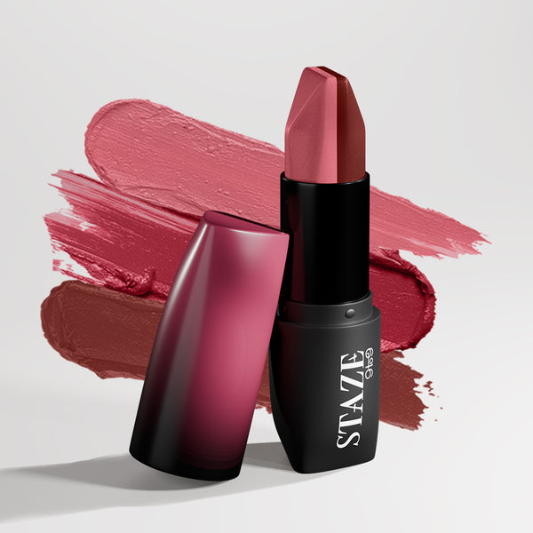 Love Tri-Angle 3 In 1 Matte Lipstick - 01 Brick Pink