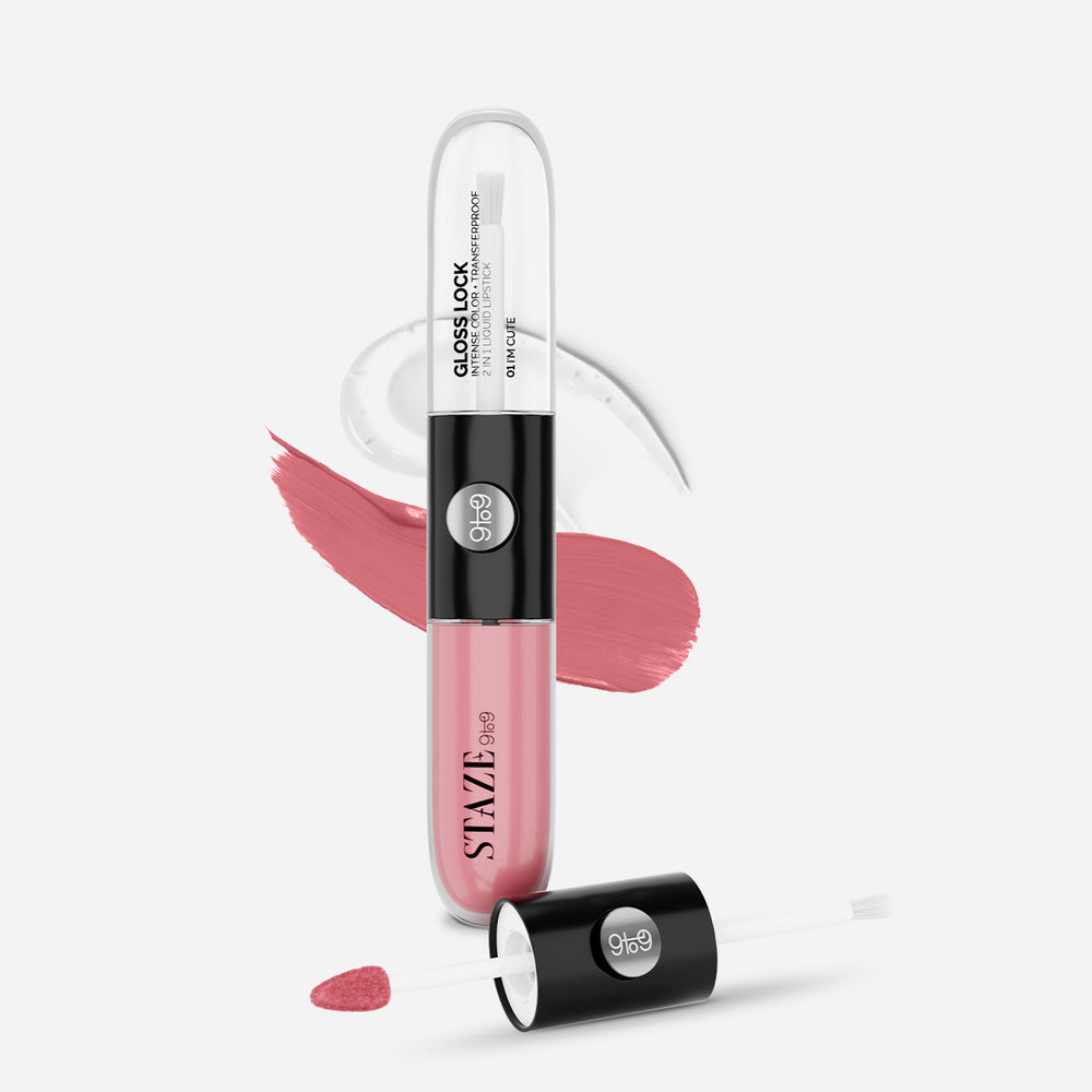 Gloss Lock 2-in-1 Liquid Lipstick - 01 I'm Cute
