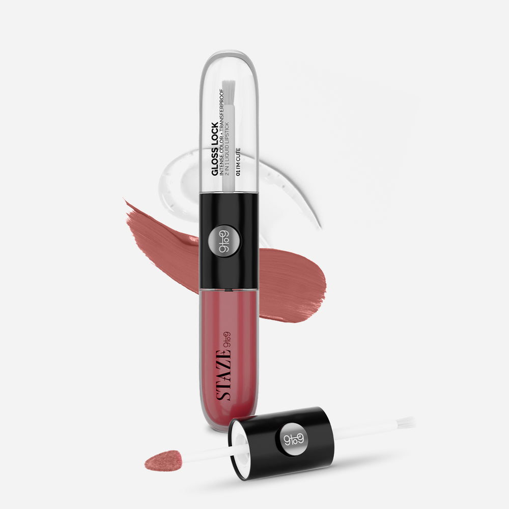 Gloss Lock 2-in-1 Liquid Lipstick - 05 I'm Happy