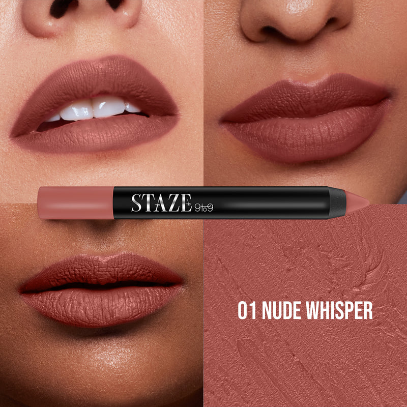 Pout On Lip Crayon - 01 Nude Whisper
