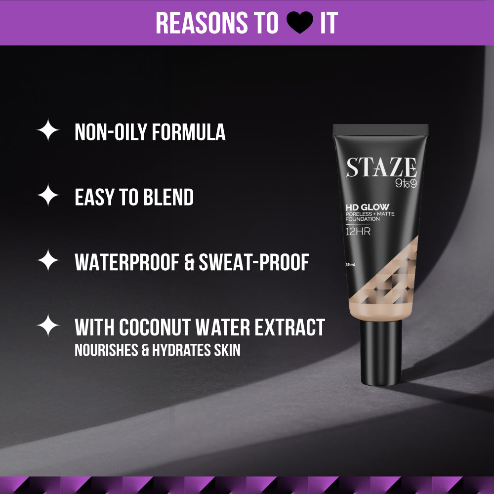 Staze HD Glow - Longwear Foundation- 228C Latte – Staze Beauty