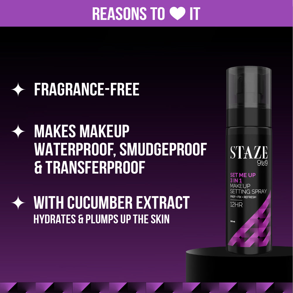 Staze Set Me Up - 3-in-1 Makeup Setting Spray – Staze Beauty