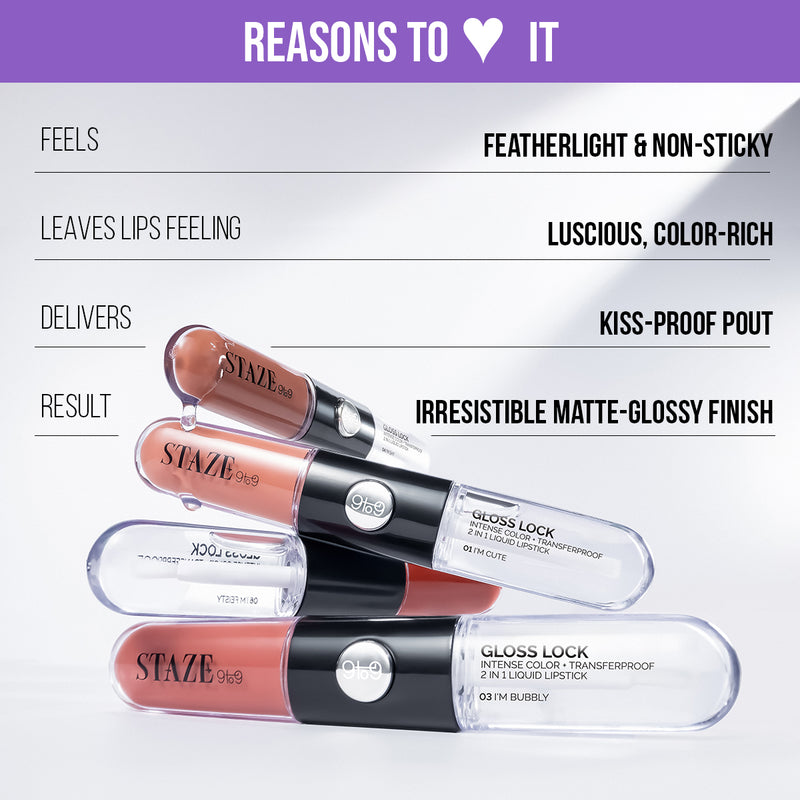 Gloss Lock 2-in-1 Lipstick - 05 I'm Happy