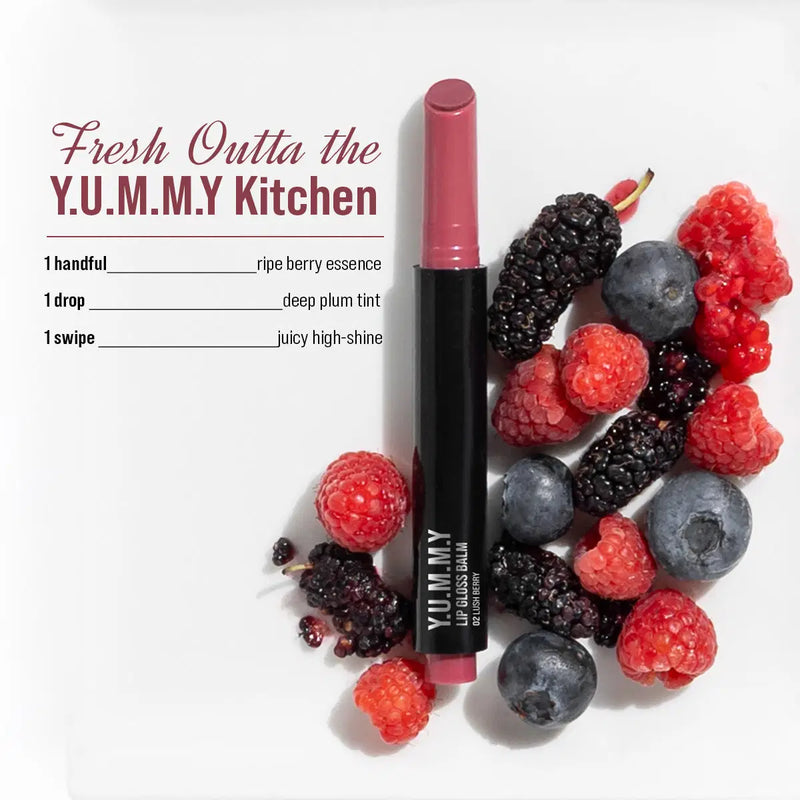 Y.U.M.M.Y Lip Gloss Balm - 02 Lush Berry