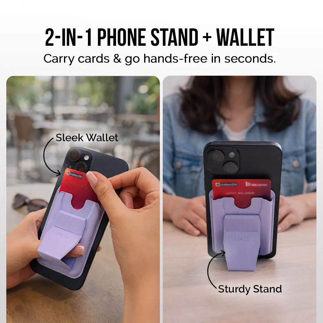 GripIt Magnetic Phone Card Holder + Stand