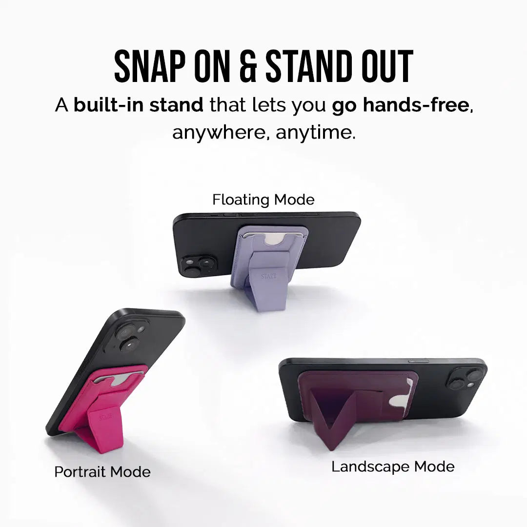 GripIt Magnetic Phone Card Holder + Stand